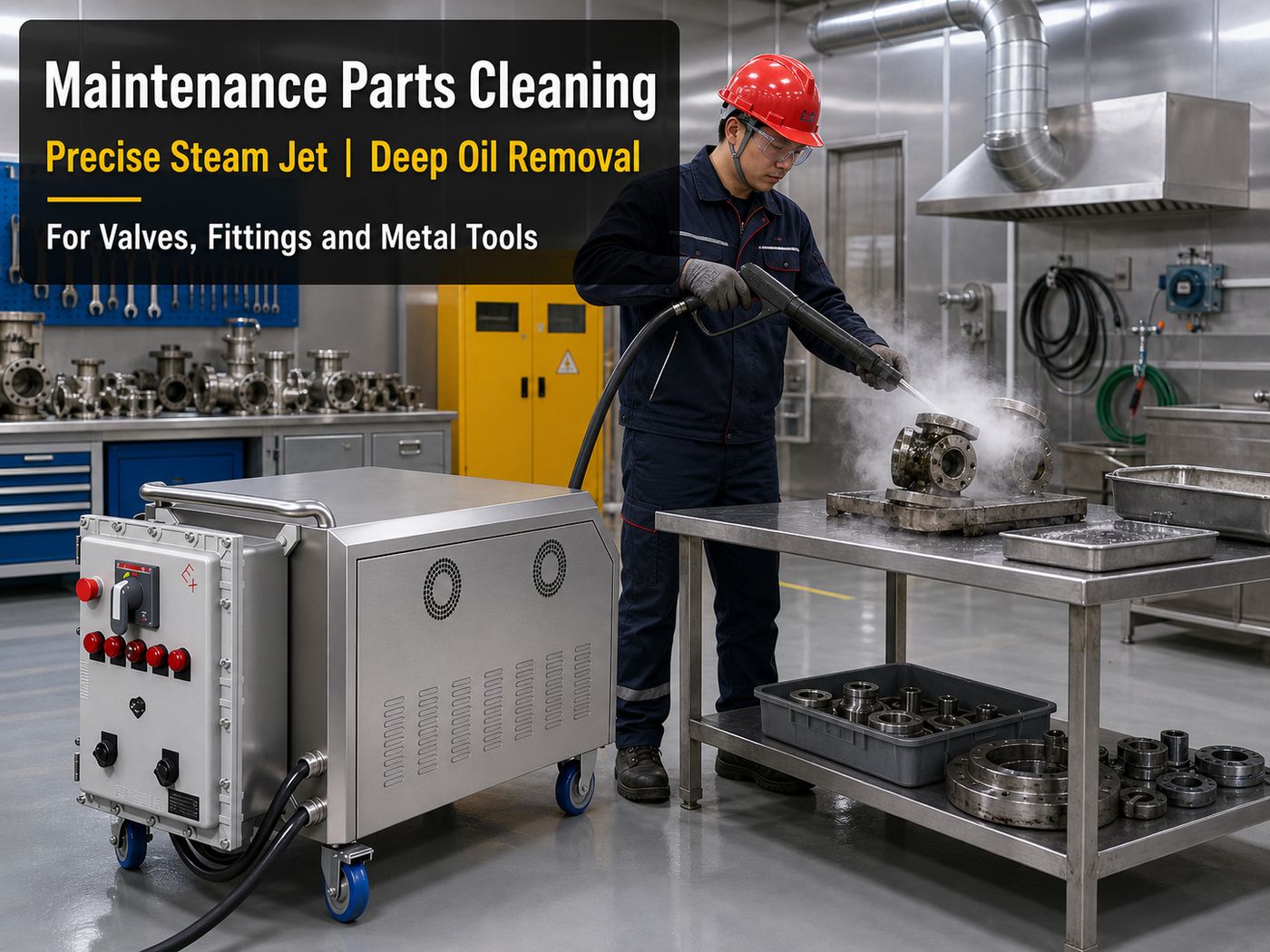 Explosion-proof steam cleaners